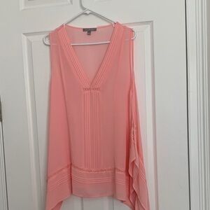 NY Collection Women's Chiffon Pink Tank Top
